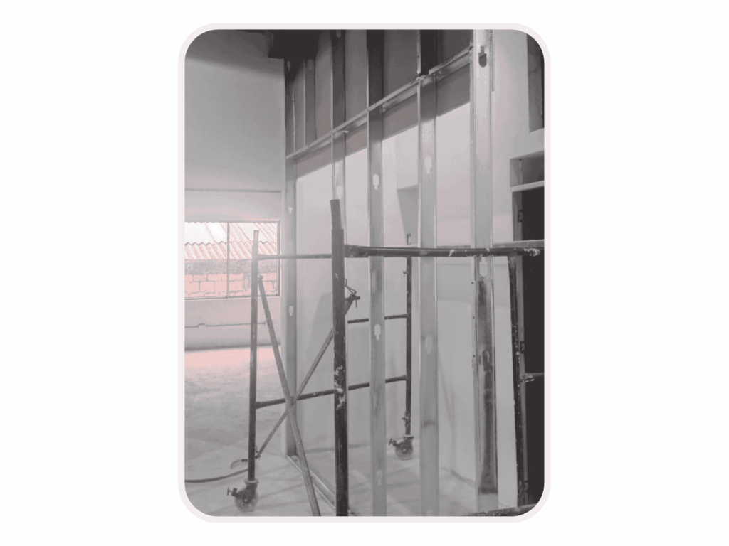 Construcción de pared drywall
