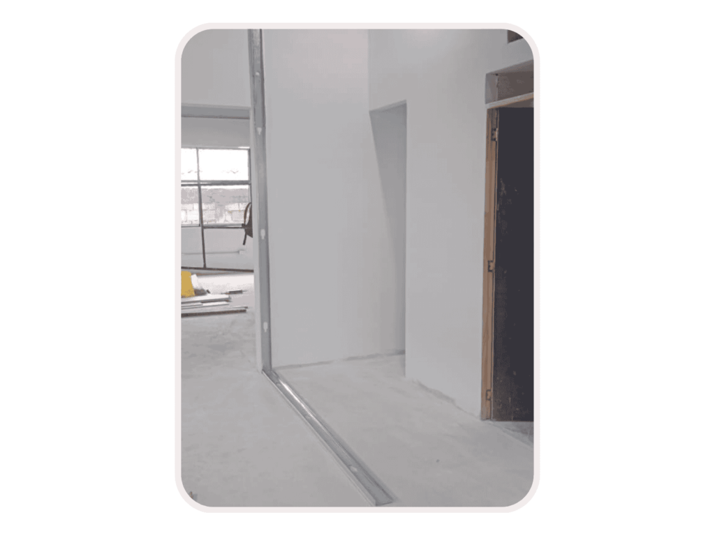 Pared construida con Drywall