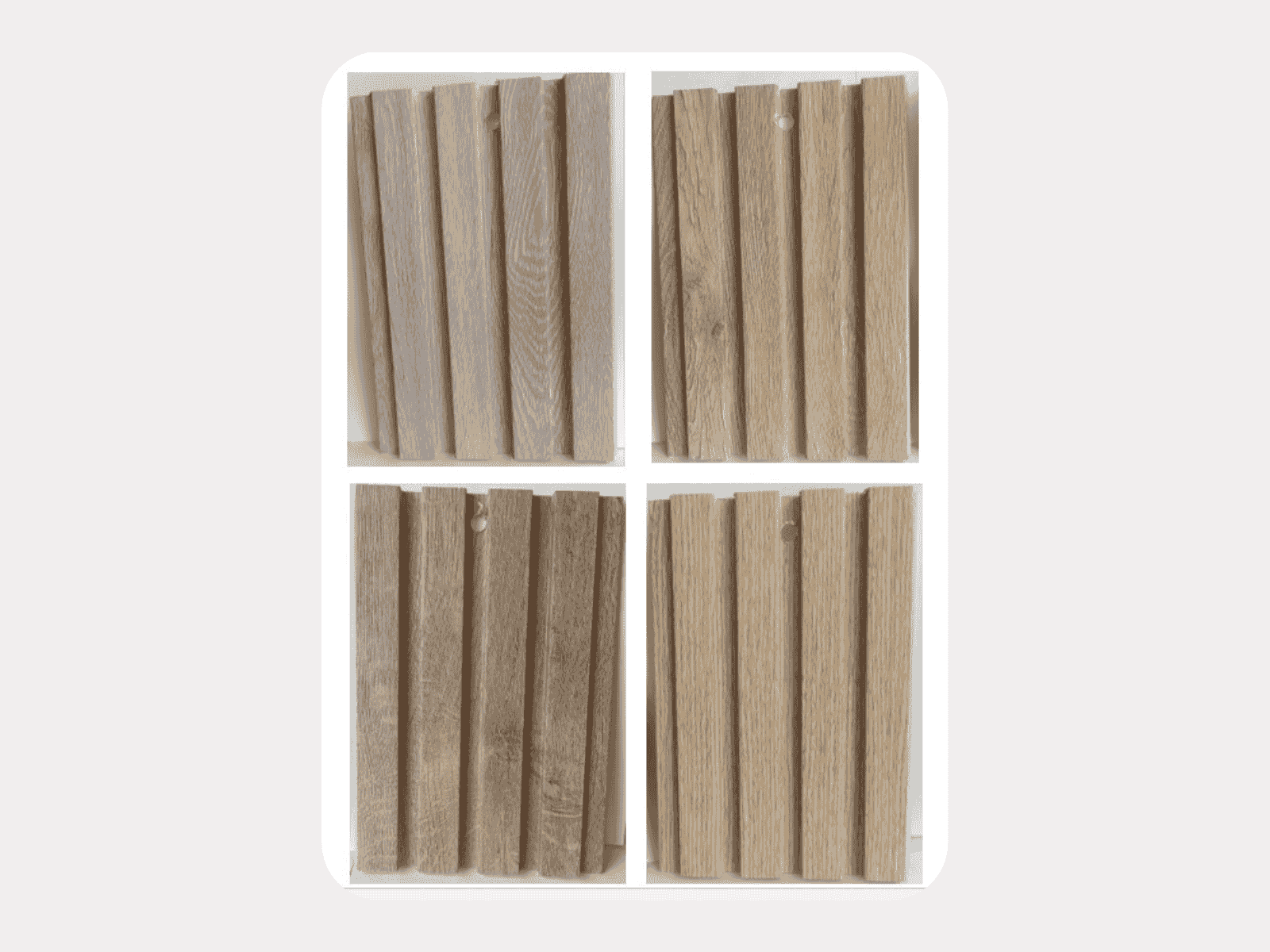 2 tipos de panel pvc estilo madera para pared y decoración